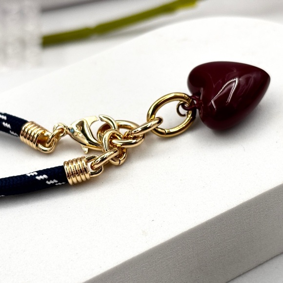 ROXANNE ASSOULIN The Mini Puffy Heart Charm in burgundy firm price - Picture 4 of 12